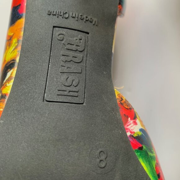 TRASH Sunflower Print High Heels | Size 8 | Bright Floral Pointed Toe Pumps - Picture 5 of 6